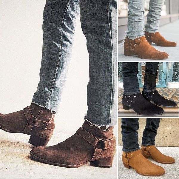 ankle boots mens zipper