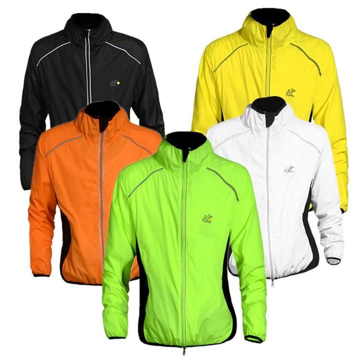 Homme Cyclisme Veste Léger Haute Visibilité Imperméable Running Top Manteau de pluie