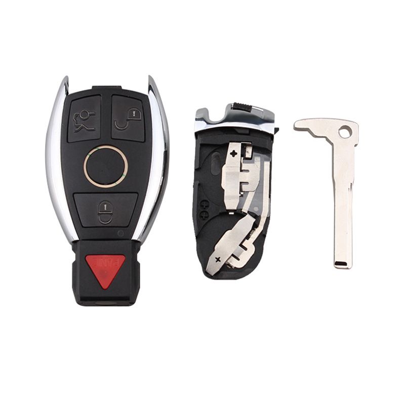 2021 3Buttons Car Style Smart Key Fob For Benz Remote Shell Chrome Case