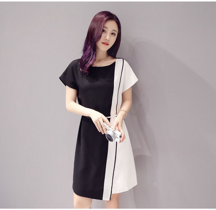 Acheter 2018 Robe Femmes Travail Formelle En Mousseline De Soie Style Tenue Decontractee Manches Courtes Col Rond Avec Ceinture Plus La Taille Noir Robes De Soiree Xxxl 1805003 De 8 38 Du Cicizi2016 Dhgate Com