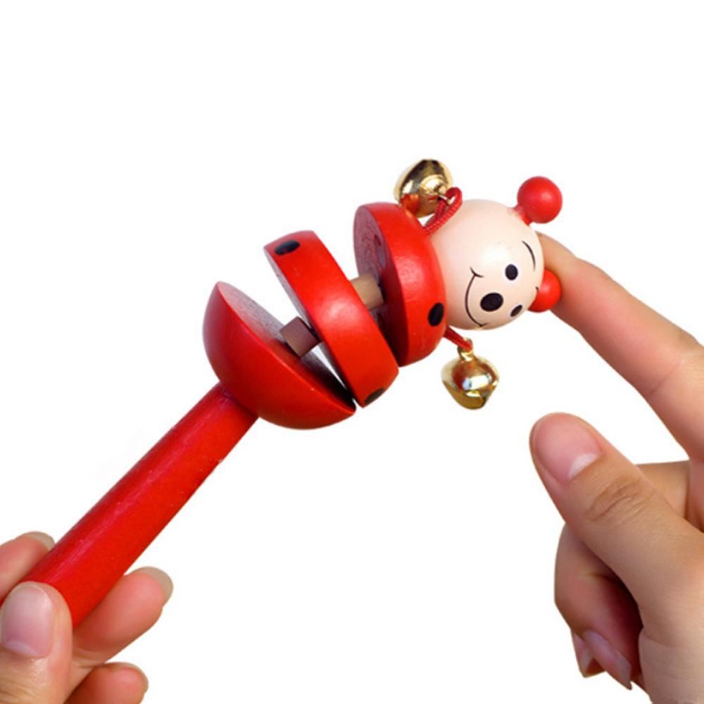 Baby Spielzeug Cartoon Tier Holzern Handglocke Musical Entwicklungs Instrument