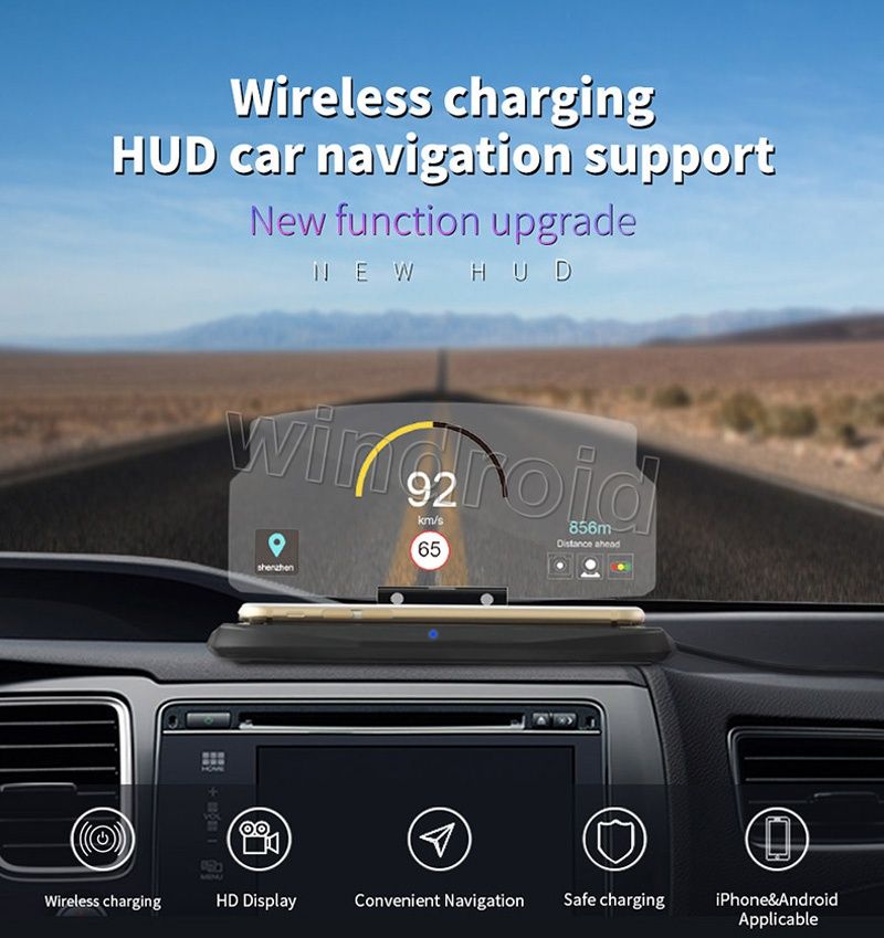 Soporte de navegación para automóvil HUD de carga inalámbrica Head Up Soporte de navegación para automóvil HUD de carga inalámbrica Head Up