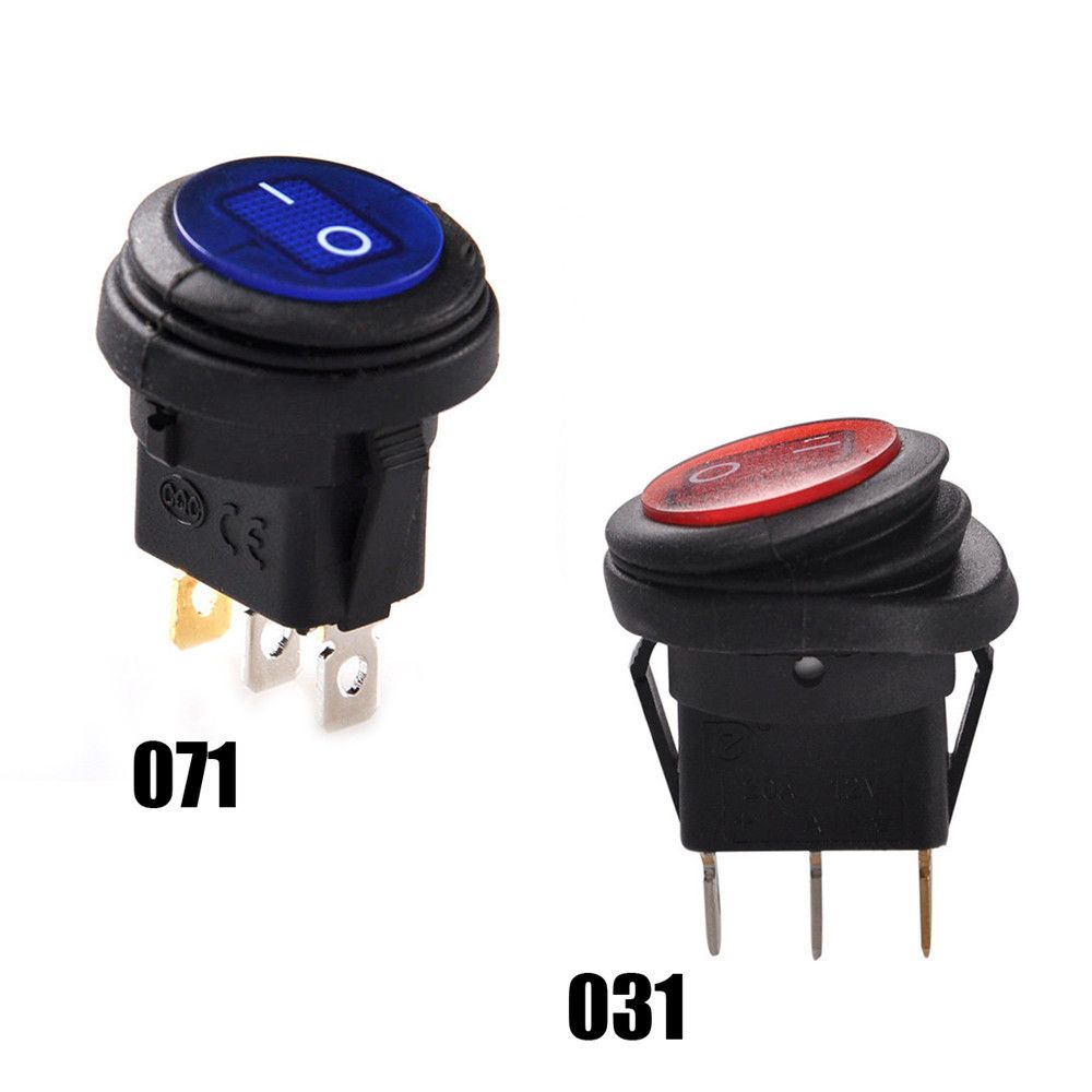 Parts Express SPST Automotive Rocker Switch w//Red LED 12V