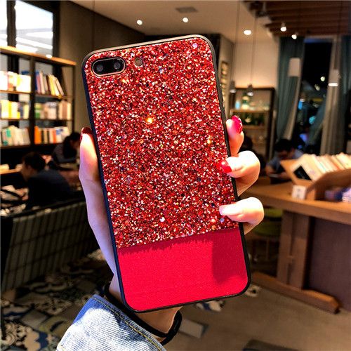 Creative Flicker Powder Leather Phone Case Protection Cover