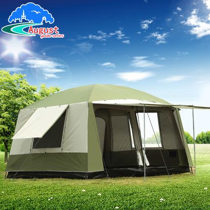 2019 Ultralarge 6 10 12 Double Layer Outdoor 2living Rooms And 1hall Family Camping Tent Anti Big Rain With Thicken Fabric Multiple Buy Tent Tents