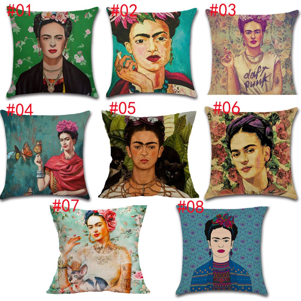 Acquista Frida Kahlo Autoritratto Stampato Copertura Della Cassa Del Cuscino Biancheria Di Cotone Casa Decorativa Divano Cuscino Di Tiro Coperture Sedile Vita Federe 45x45 Cm A 2 51 Dal Dikalife Dhgate Com