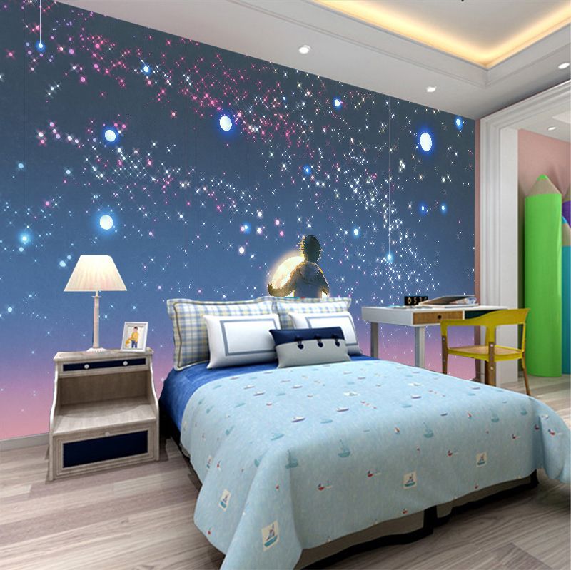 Acheter Personnalise 3d Photo Papier Peint Pour Chambre Denfants Salon Canape Fond Murale De Bande Dessinee Reve Garcon Etoile Ciel Decoration De La Maison De 9 64 Du Fst1688 Dhgate Com
