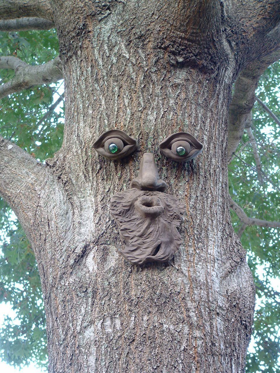 2019 Garden Decoration Tree Face Cement Craft Garden Tree Big