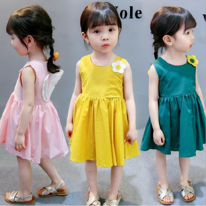 Summer Flower Princess Dres Baby Girls 