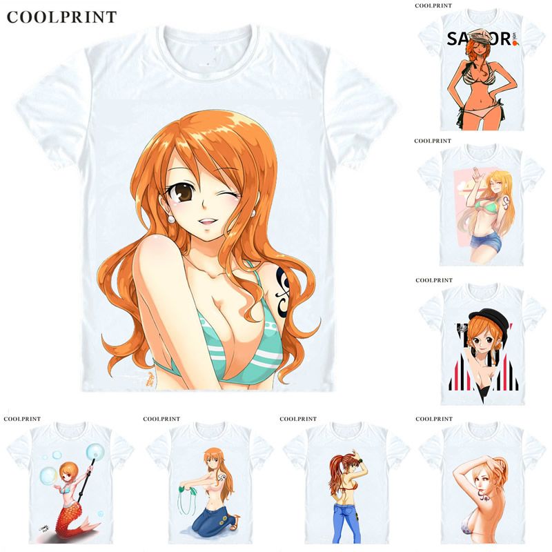 Coolprint One Piece T Shirts Short Sleeve Shirts Anime Manga Wan Pisu Straw Hat Pirates Nami Cat Burglar Dorobo Neko Cosplay Shirt Novelty T Shirt Funny Printed T Shirts From Feisnow 10 8