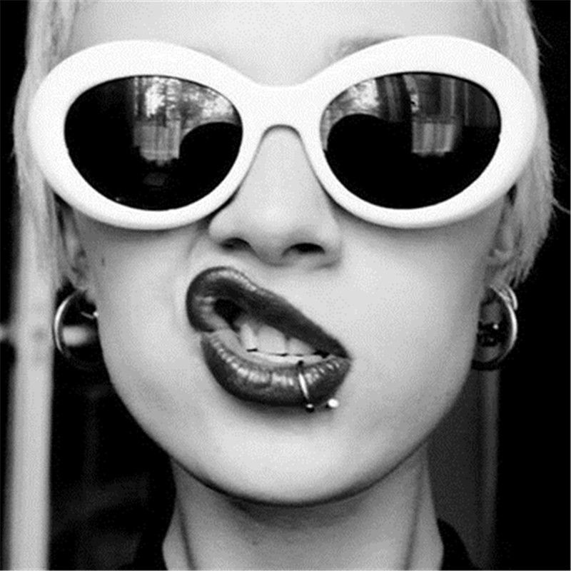 white fashion glasses