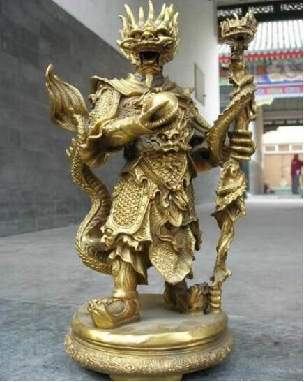 Details about / Chinese pure brass kitchen god Buddha statue