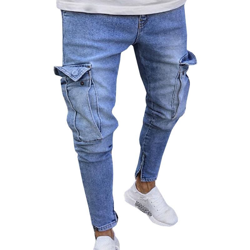 Compre 2018 Novos Homens Marca De Bolso Calça Jeans Moda Masculina Casual Slim Fit Em Linha Reta Smal Pés Skinny Jeans Venda Quente Calças Masculinas De Beenling, $106,62 | Pt.Dhgate.Com