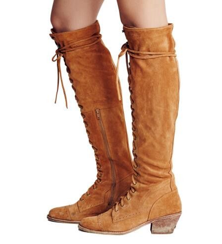 vintage style knee high boots