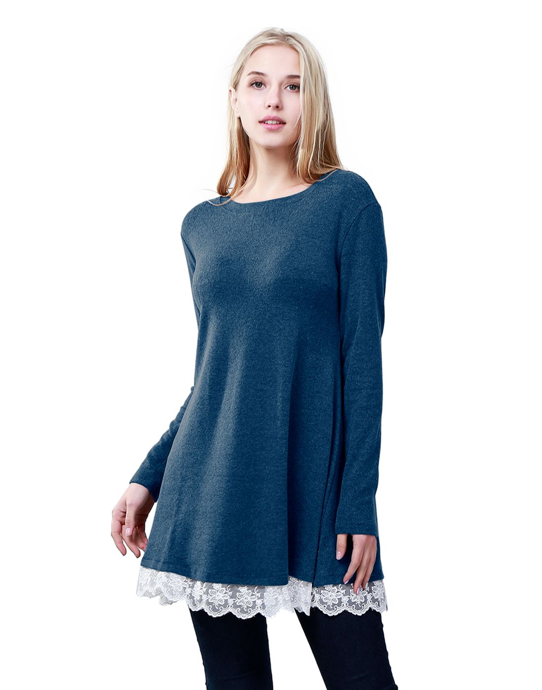 t shirt dress with lace bottom