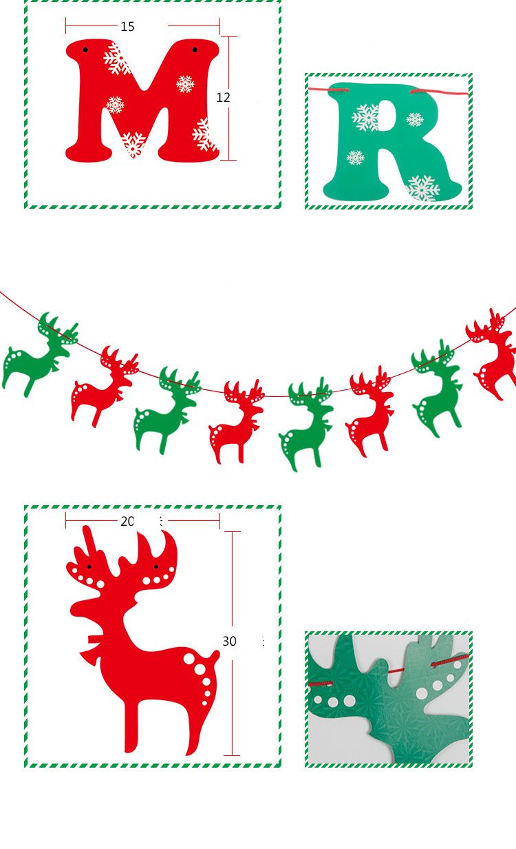2019 Christmas Party Flag Banner Colorful Christmas Decorations
