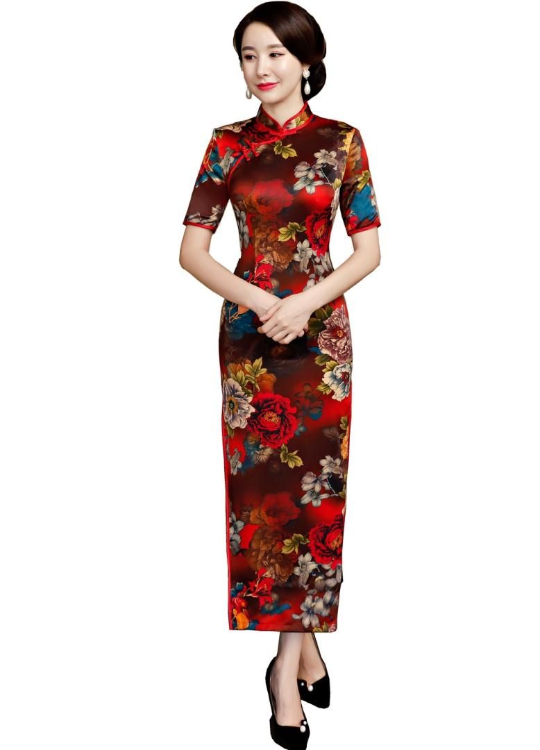 vestido oriental longo