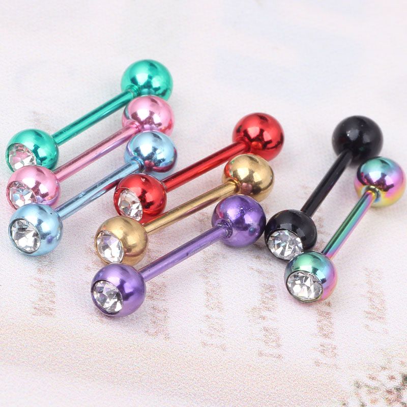 Shop Tongue Rings Online, Body Jewelry Big Wholesale Mix Steel Anodized