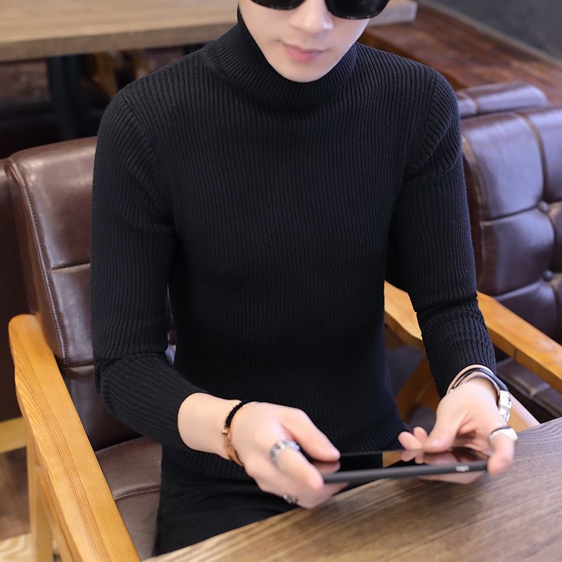 mens ribbed turtleneck sweater