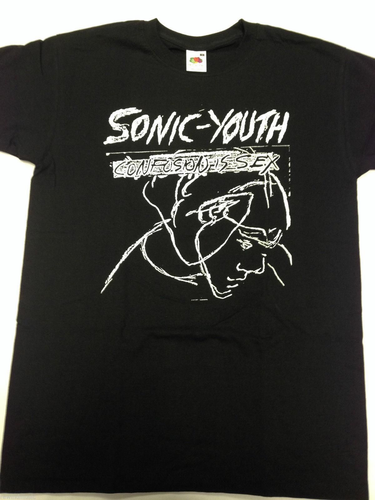 MENS SONIC YOUTH T SHIRT ON **WHITE**