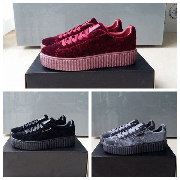 puma creepers velvet gris