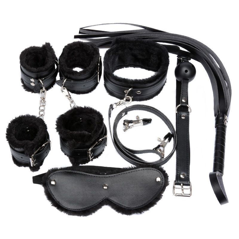 5 7 Set Sex Leather Bdsm Bondage Kit Flirting Restraints Slave Fetish