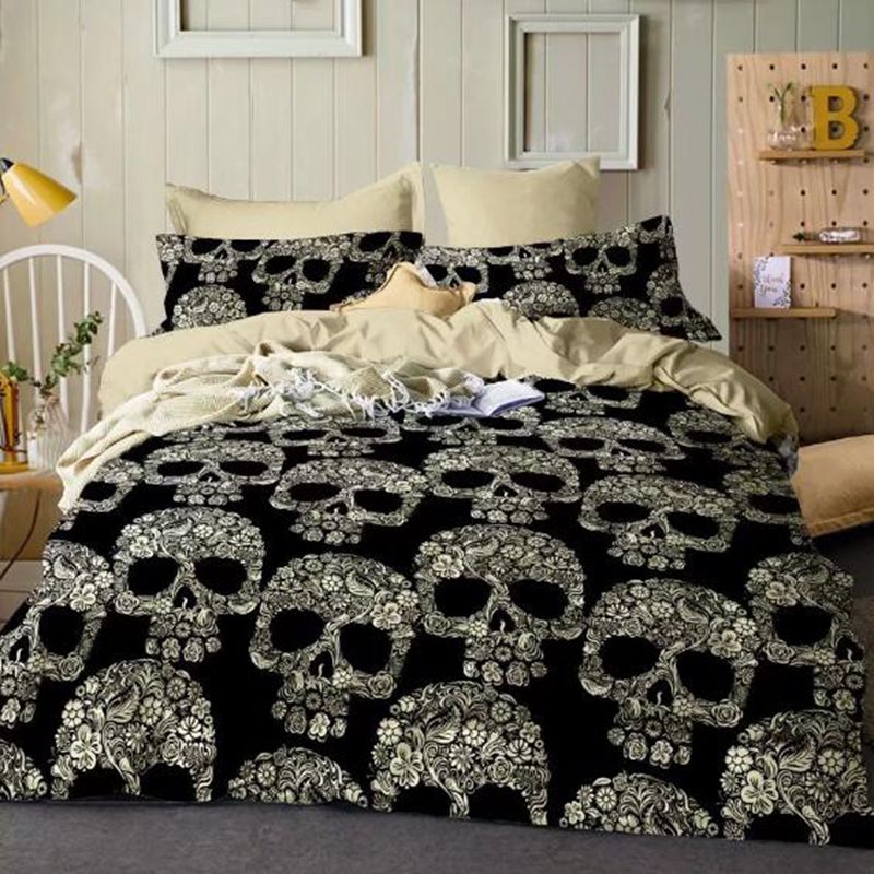 Skull Bedding Set Queen King Double Size Duvet Cover Quilt Cover