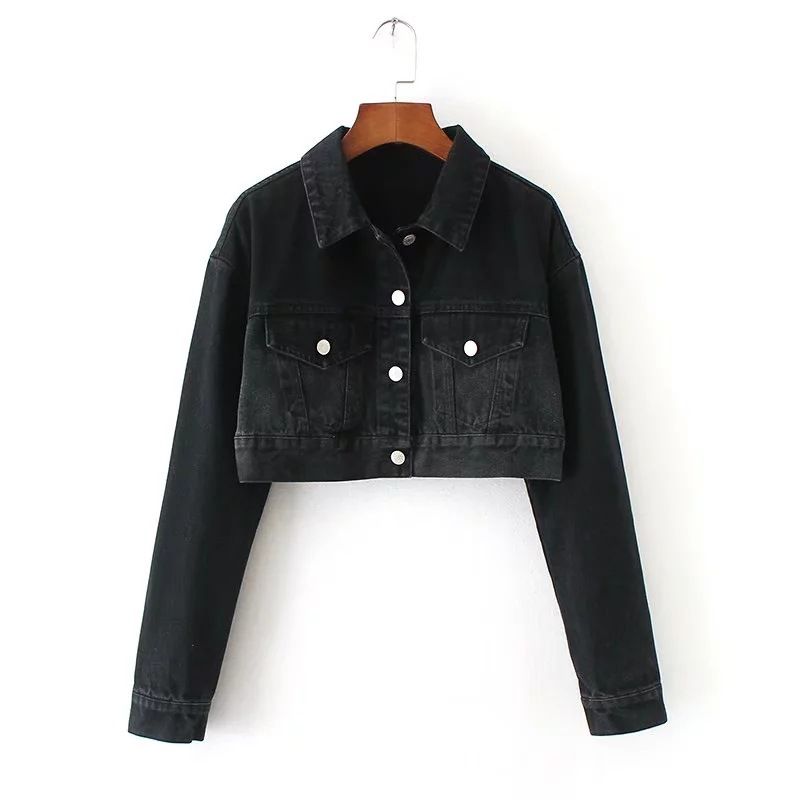 black denim jacket short