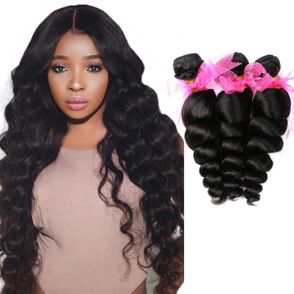 Loose Wave Hair 3 Bundles 100 Virgin Human Hair Malaysian