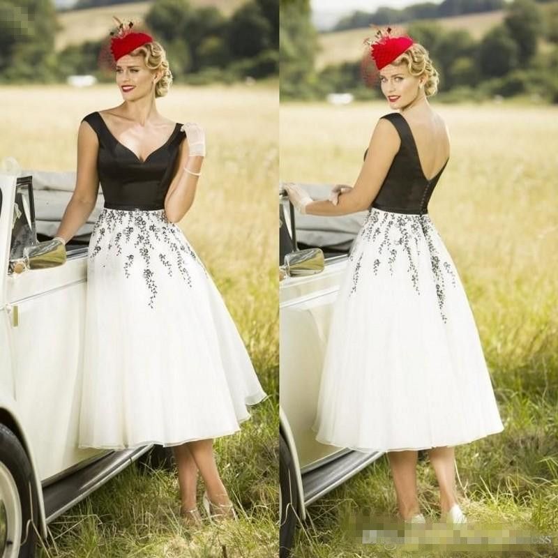 classic tea length wedding dresses