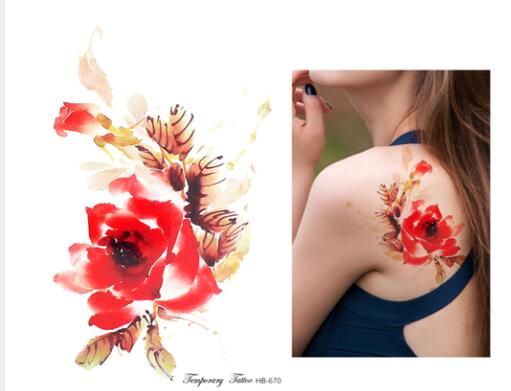 Acheter Fleur Oiseau Decal Faux Femmes Hommes Bricolage Henné Body Art Conception De Tatouage Hb556 Branche Darbre De Papillon Vivid Temporaire