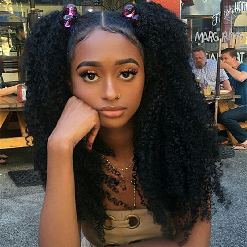 Kinky Curly Ponytail For Black Women Natural Afro Curly Non Remy Hair 1  Piece Clip In Ponytails hair extension 100% Human Hair
