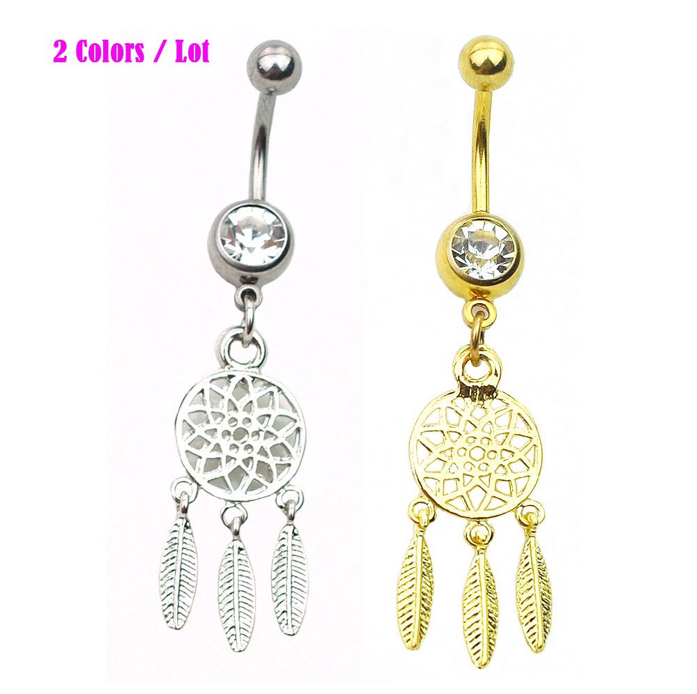 2020 D0649 Clear Color Belly Ring Nice Dream Catcher Style Belly - 2020 D0649 Clear Color Belly Ring Nice Dream Catcher Style Belly