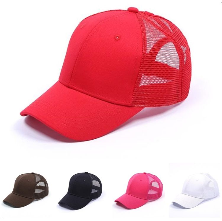 plain red trucker hat