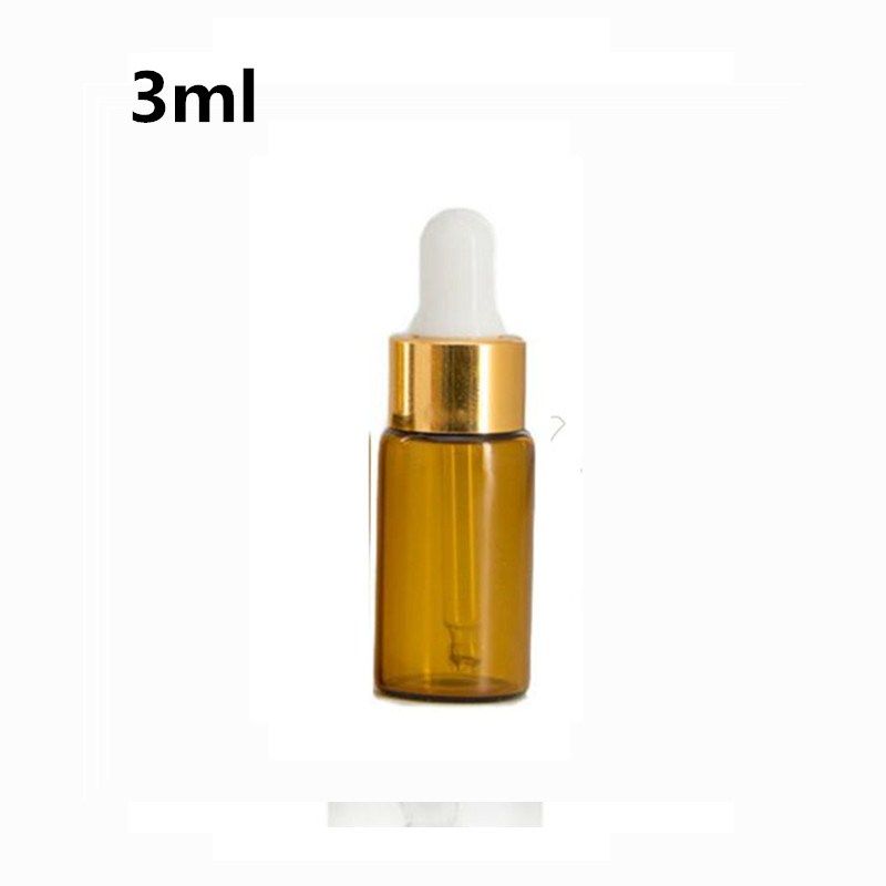 3ml Amber Bottle+Gold Lid