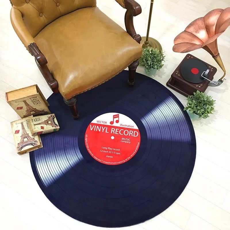 Grosshandel Vinylaufzeichnung Teppiche Bodentur Teppich Matten Runde Dunkelblau Record Teppich Teppiche Fur Kinderzimmer Von Saintlotus 24 81 Auf De Dhgate Com Dhgate
