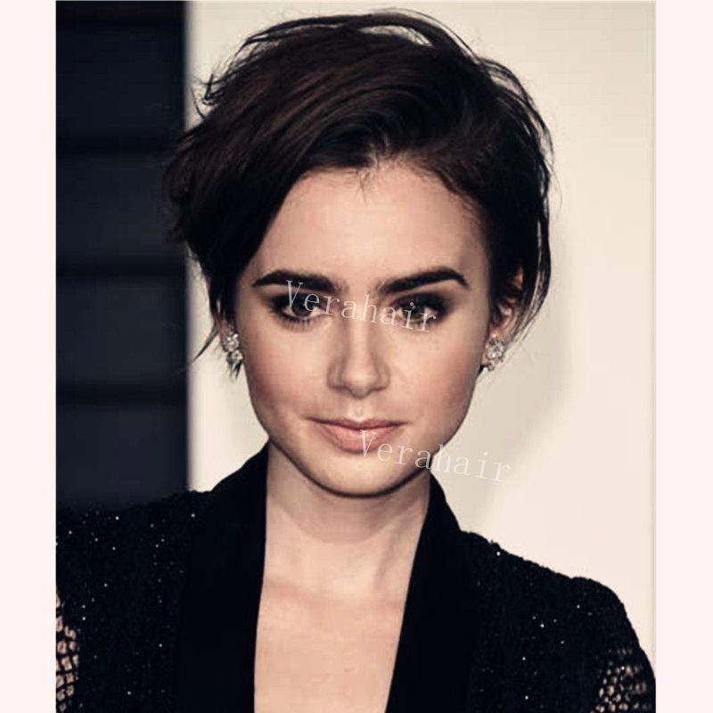 African American Short Pixie Cut Glueless Bob Wigs 100 Human