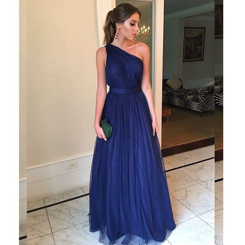 2019 A-line un largo vestido de dama falda con pliegues de la cinta de tul vestido de fiesta Vestidos de longitud de regreso a casa 2019 A-line un largo vestido de dama falda con pliegues de la cinta de tul vestido de fiesta Vestidos de longitud de regreso a casa