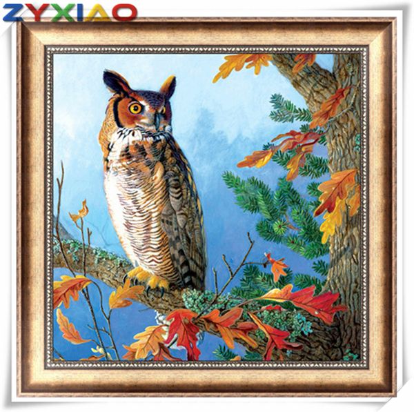 2020 Owl Bird Full Drill 5D Diamond Painting DIY Cross Stitch Kits Mosaic Gift