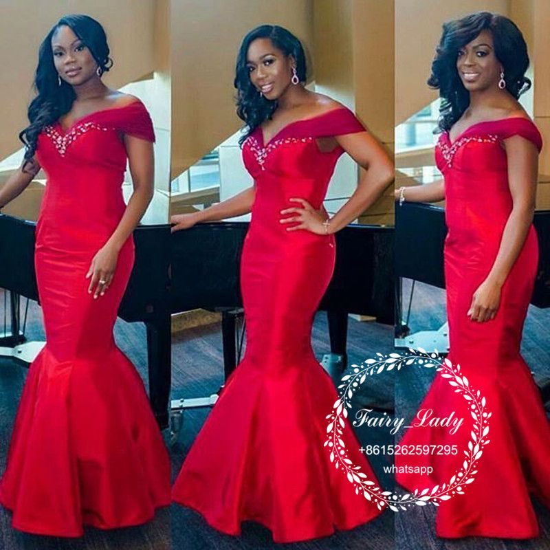 women in red dresses