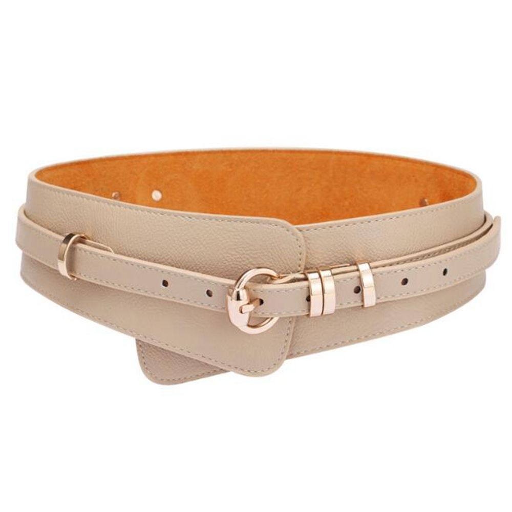 Classic Real Leather Waist Belt For Women Needle Buckle Wide Belts Corset Cincher Ladies High
