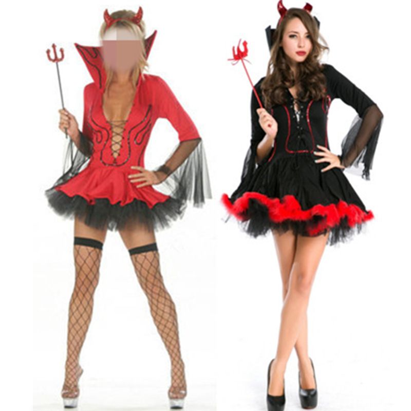red and black devil costume