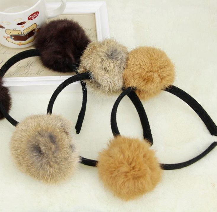 Acheter Enfants Piques A Cheveux Filles Faux Lapin Fourrure Pompon Bandeaux Mode Enfants Accessoires Dessin Anime Ours De Cheveux Serre Tetes Doreille F2205 De 45 35 Du Summervivi Dhgate Com