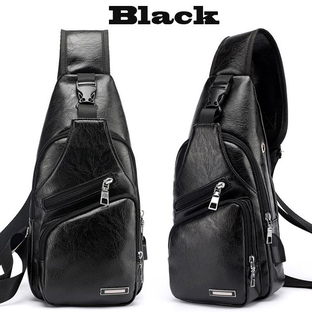 single strap backpack leather