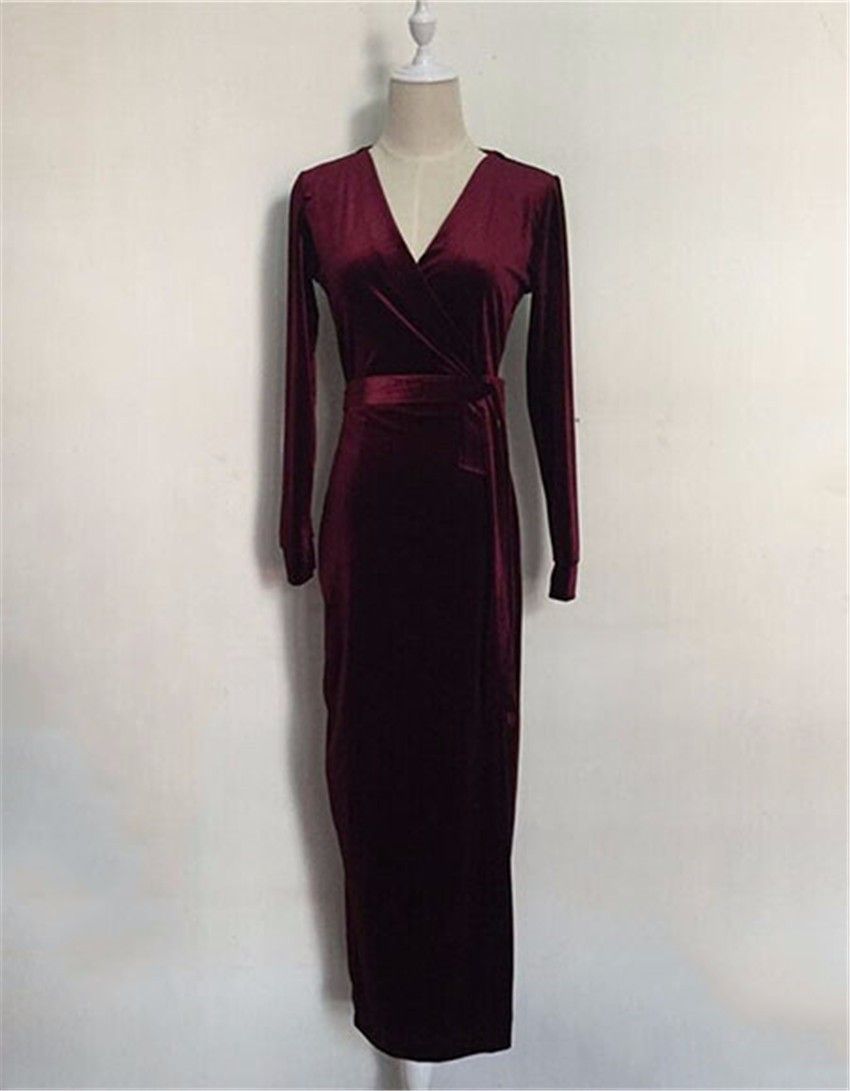 velvet dress winter