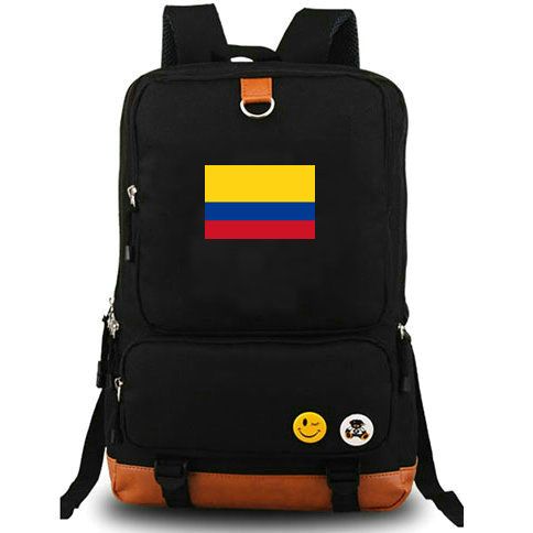 red yellow blue backpack