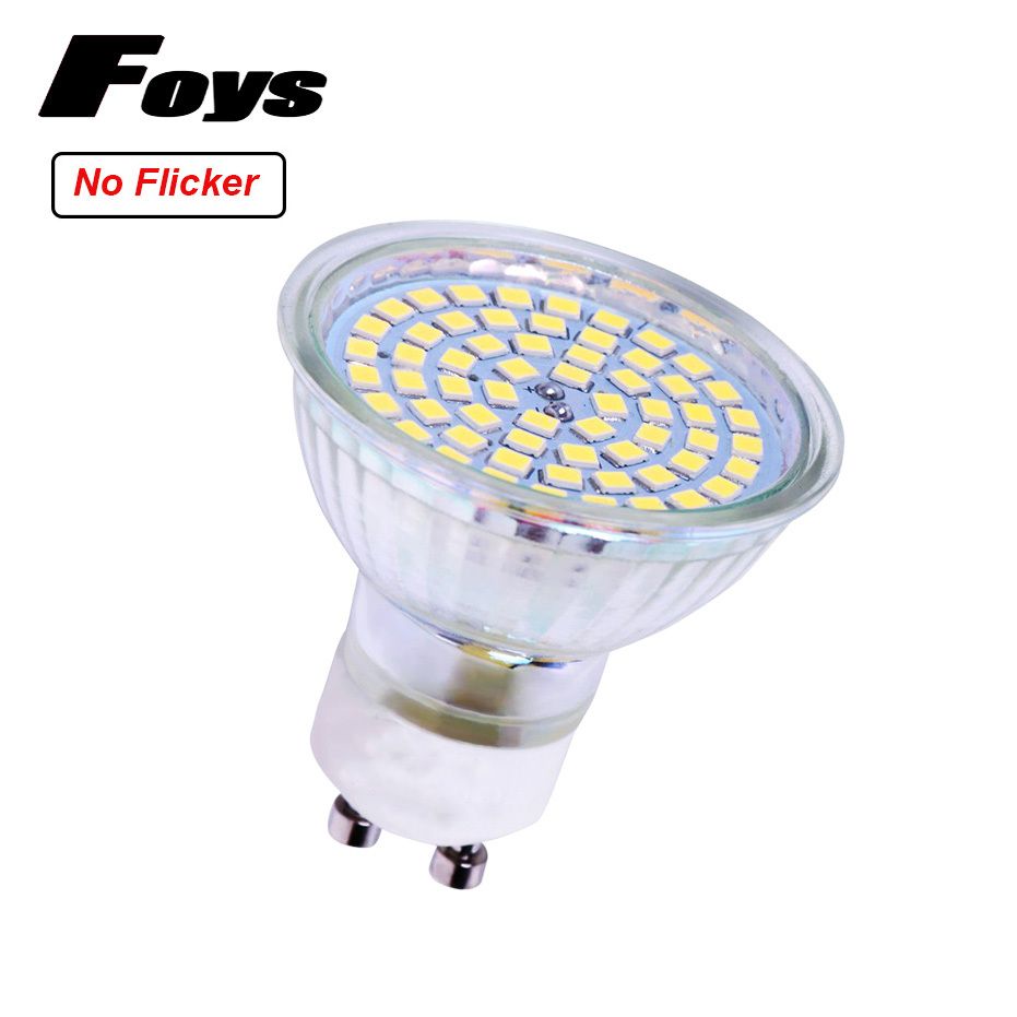 Gu10 Led Sportlight No Flicker Ac85 265v 3w Smd2835 52leds Light