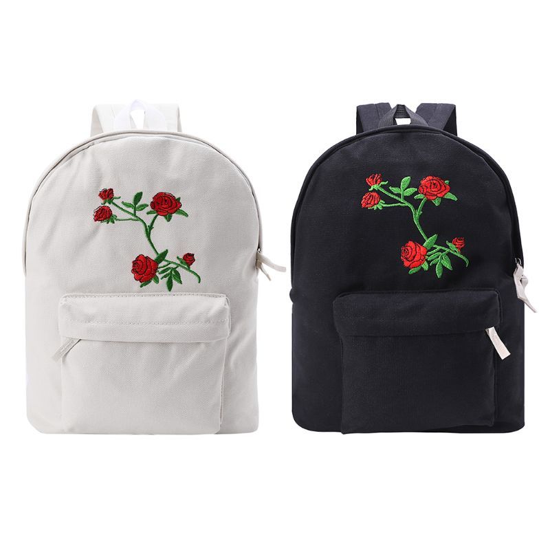 embroidered canvas backpack