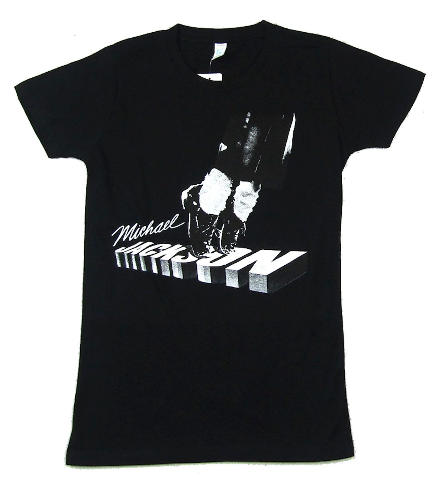 Michael Jackson On Toes Girls Juniors camiseta negra Nueva oficial de calidad perfecta Ropa informal