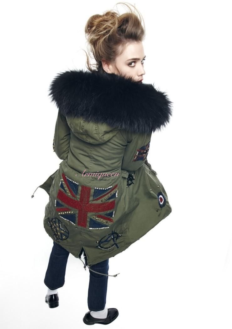 ladies green parka coats uk